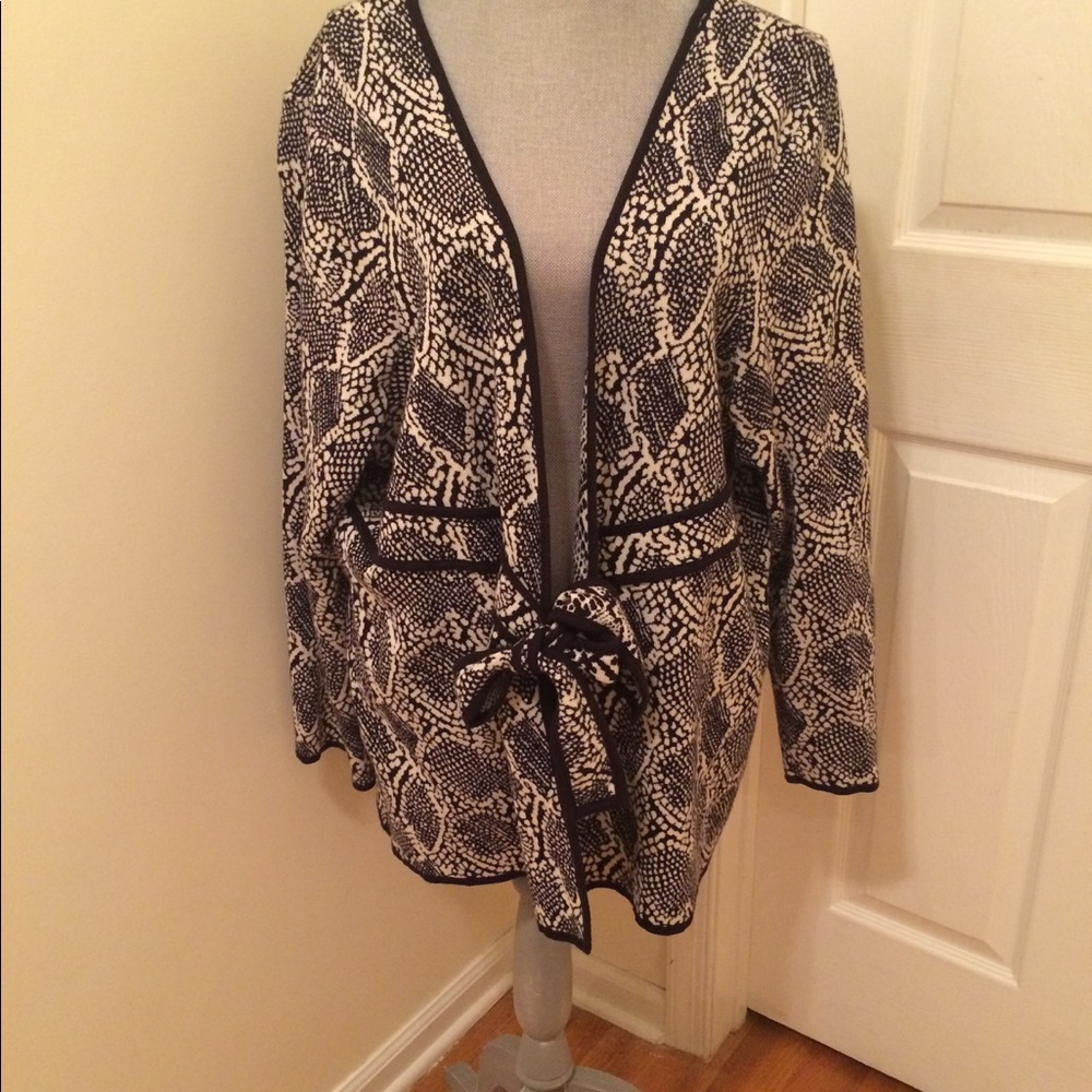 Black and white cardigan